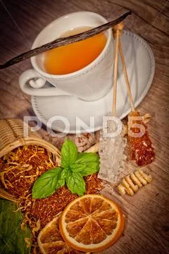 Tea background Stock Photos