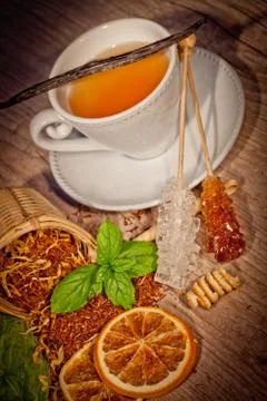 Tea background Stock Photos