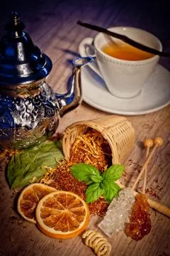 Tea background Stock Photos