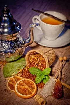 Tea background Stock Photos