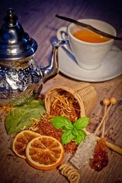 Tea background Stock Photos