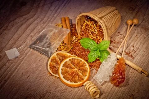 Tea background Stock Photos