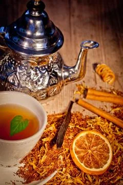 Tea background Stock Photos