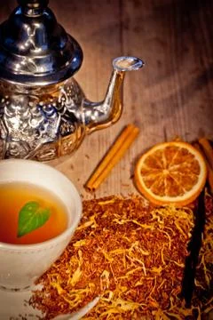 Tea background Stock Photos