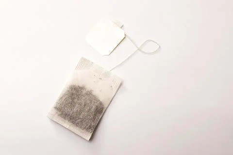 Tea bag for brewing on a white background Stock Photos
