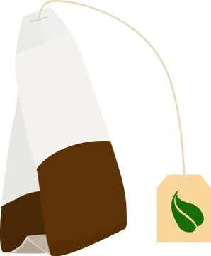 Tea bag disposable vector icon Illustrazione stock