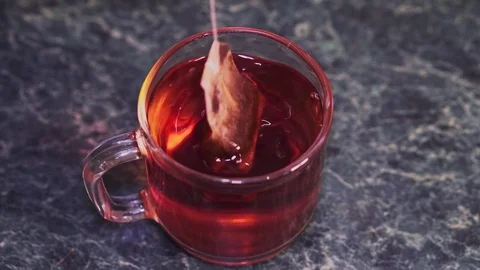 Tea bag dunk in a cup of tea Stock Footage 102915550