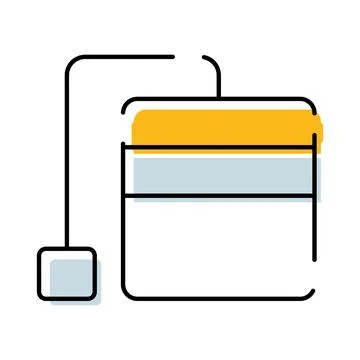 Tea bag icon for brewing hot beverage Illustrazione stock
