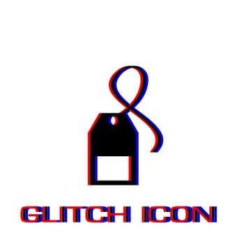 Tea bag icon flat. Illustrazione stock