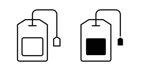 Tea bag icon Illustration designs pack for Web Stock Illustration