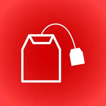 Tea bag icon stock vector illustration flat design Stock Illustration