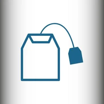 Tea bag icon stock vector illustration flat design Stockillustratie