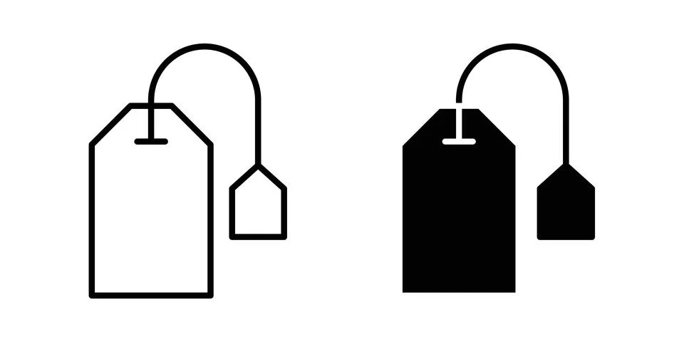 Tea bag icon vector, symbol, logo illustrations Stock Illustration