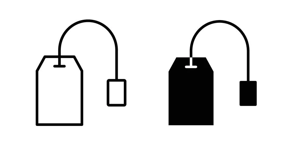 Tea bag icon for web projects Stock Illustration