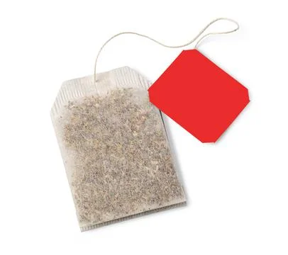 Tea bag isolated on white Stock Photos