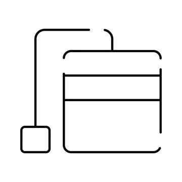 Tea bag line icon for warm beverage concept Stock Illustration