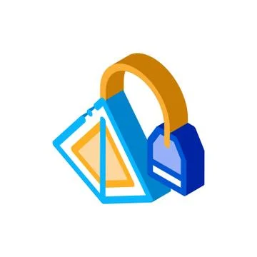 Tea bag pyramids isometric icon vector illustration 스톡 일러스트