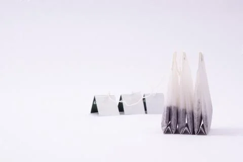 Tea bag on a white background Stock Photos