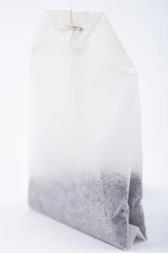 Tea bag on a white background Stock Photos