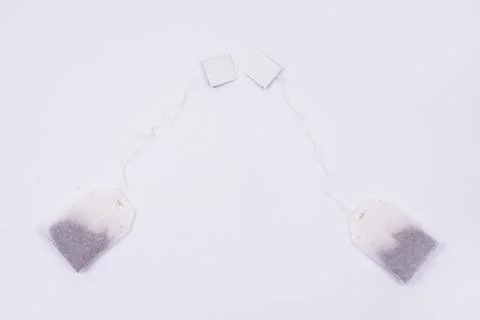 Tea bag on a white background Stock Photos