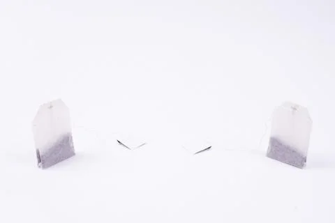 Tea bag on a white background Stock Photos