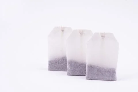 Tea bag on a white background Stock Photos