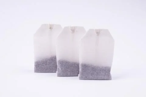 Tea bag on a white background Stock Photos