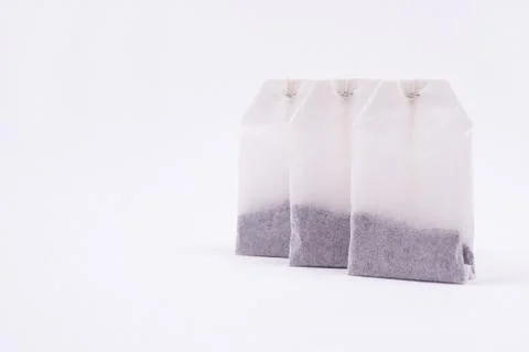 Tea bag on a white background Stock Photos