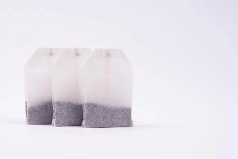 Tea bag on a white background Stock Photos