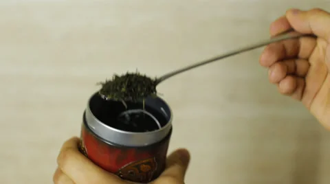 Tea bank spoon Stock Footage 30642684
