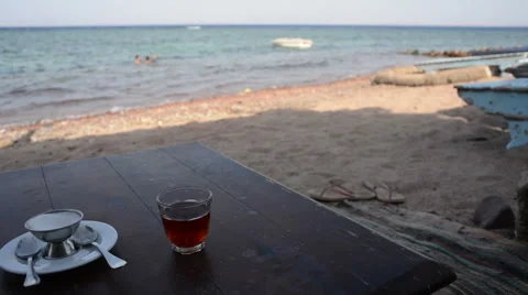 Tea At The Beach Stock Footage 61939997