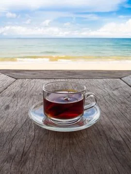 Tea on the beach Stock Photos