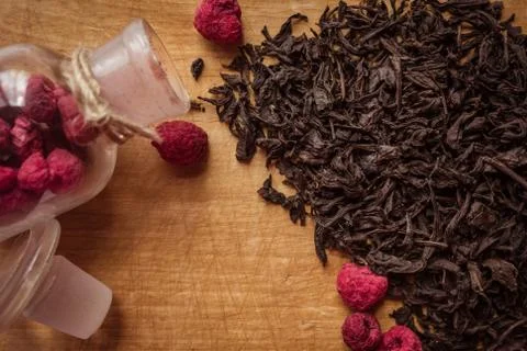 Tea with berry additive. Stock Photos