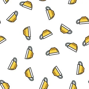 Tea beverage drink vector seamless pattern Stock Illustration