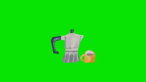 Tea beverage on green screen Vídeo Stock 329398629