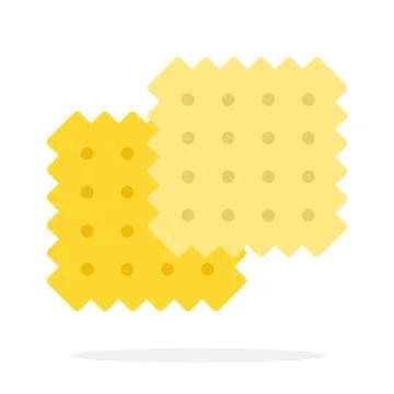 Tea biscuit vector flat material design isolated object on white background. Illustrazione stock