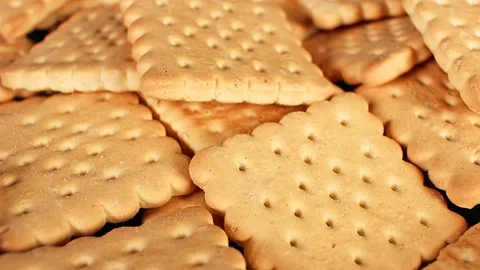 Tea biscuits butter biscuit texture pattern closeup Stock Footage 97246534