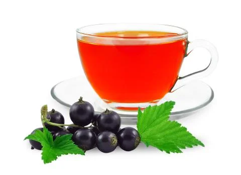 Tea with black currants Stock Photos