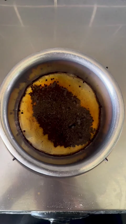 Tea Boiling in Home Kitchen India Beverage Cooking Scenev Video stock 332750636