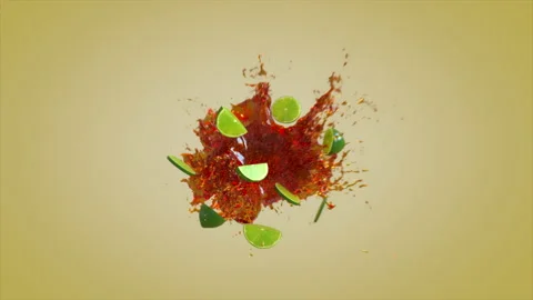 A tea bomb with lemon slices spread slowly Stock Footage 152001417