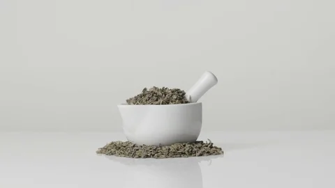 Tea bowl on the white background closeup Stock Footage 75218844