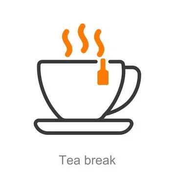 Tea break Stock Illustration