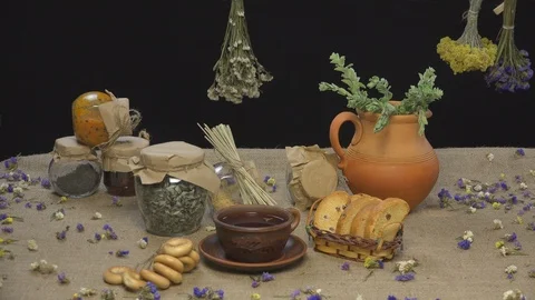 Tea Breakfast Stock Footage 97647890