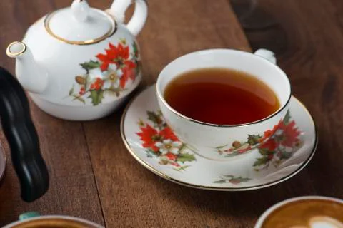Tea in cafe Stock Photos