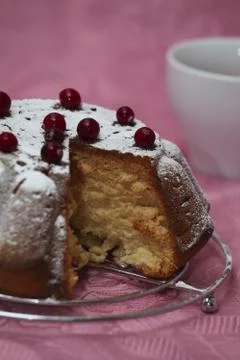 Tea with cake Stock Photos