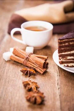 Tea with cake Foto stock