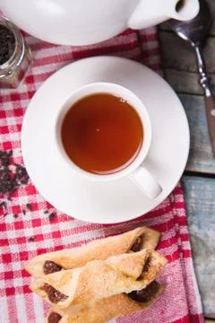 Tea with cake Foto stock