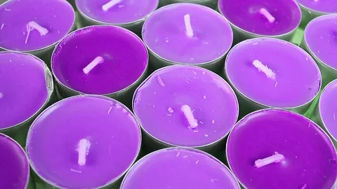 Tea candle candles tea lights night light Stock Footage 99642942