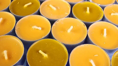 Tea candle candles tea lights night light Stock Footage 99643118
