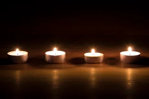 Tea candles Stock Photos